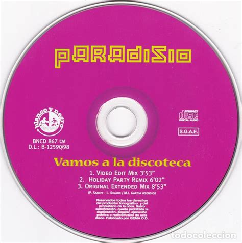 Paradisio Vamos A La Discoteca Comprar Cds De Música Disco Y Dance