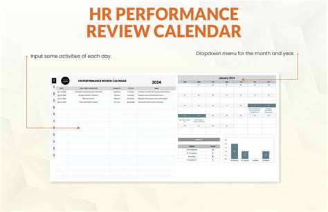 HR Performance Review Calendar Template In MS Excel Google Sheets Download Template Net