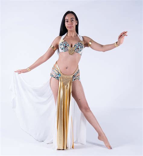 Buy White And Gold Belly Dance Costume Online In India Etsy