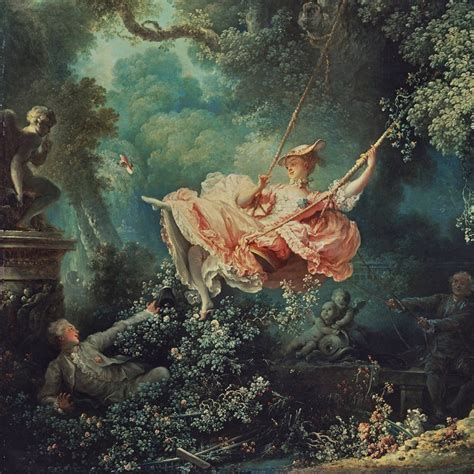 The Swing Painting By Jean Antoine Watteau And Jean Honore Fragonard