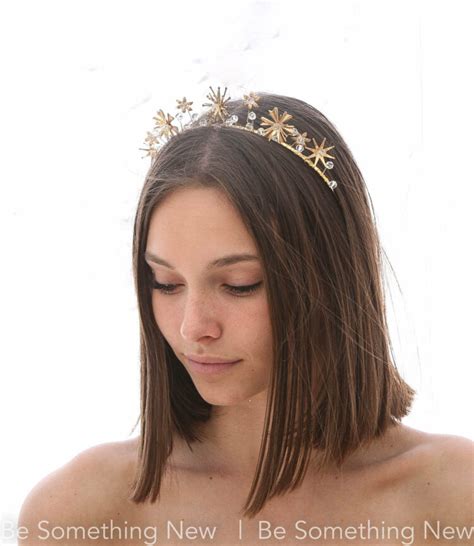 gold celestial large wedding crown be something new