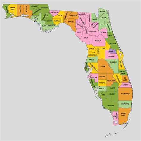 Florida County Map PDF