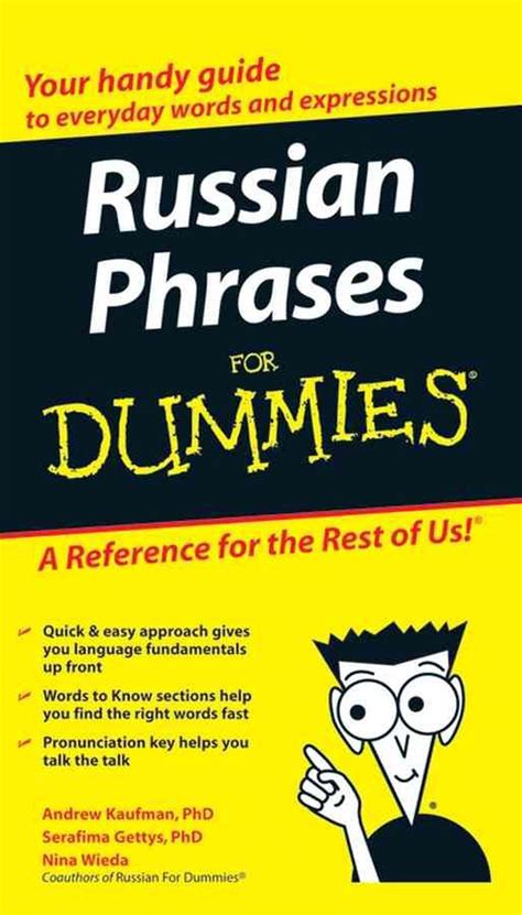 Russian Phrases For Dummies By Andrew Kaufman English Paperback Book