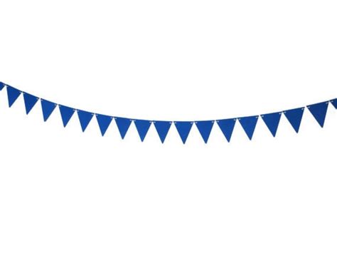 Long Triangle Bunting Paper Bunting Banner Blue Wall