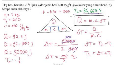 Menghitung Suhu Akhir Benda Yang Menerima Kalor Youtube