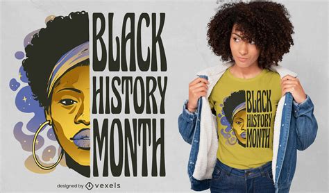 Black History Month Woman T Shirt Design Vector Download