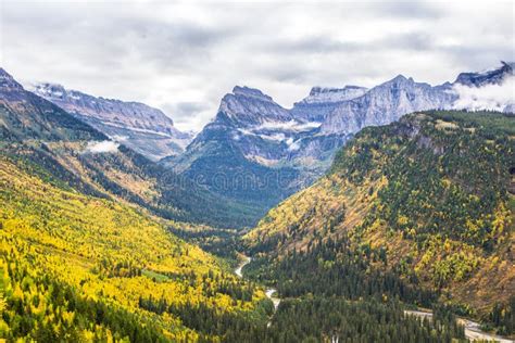 Glacier National Park Landscape At Fall Stock Photo Image Of National