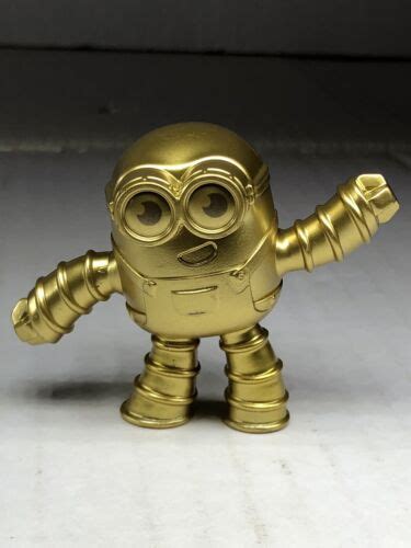 Rare 2020 Mcdonalds Minions 42 Gold Robot Minion Collectible Toy Htf