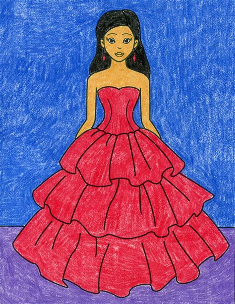 Easy How To Draw A Dress Tutorial · Art Projects For Kids