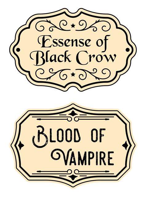 15 Best Printable Halloween Bottle Potion Labels