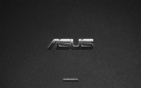 Asus Logo Gray Stone Background Asus Emblem Manufacturers Logos