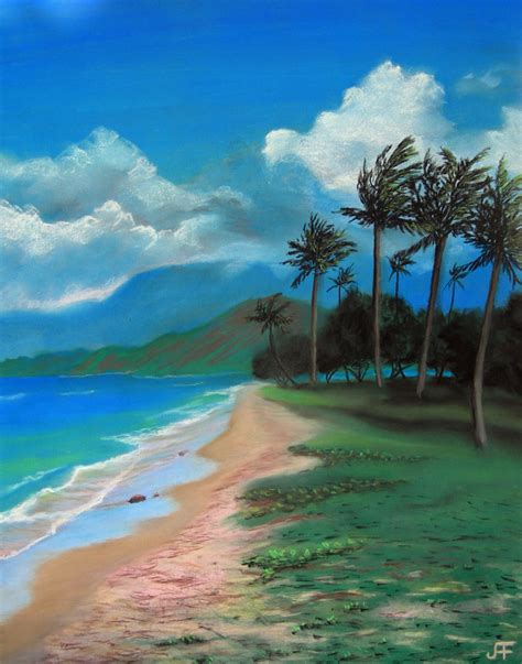 Painting Sunset Beach Oahu Hawaii Original Art By Judi Forney Art