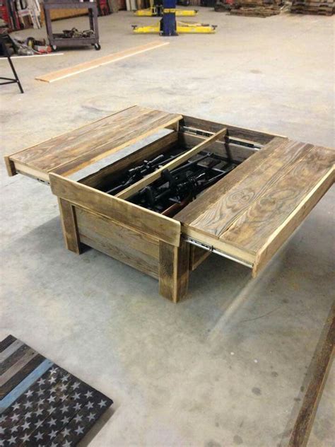 It will securely store your guns, but will also allow you to showcase them as well. Pin on diy coffee table