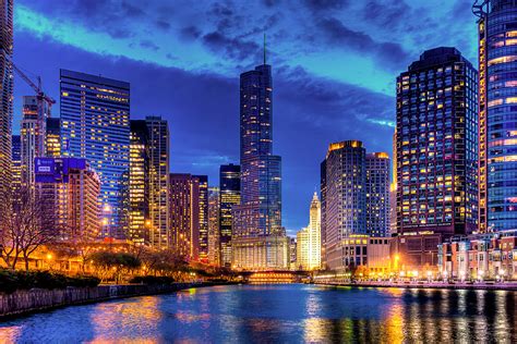 Streeterville Chicago Usa Illinois Trump Tower Wallpapers Hd