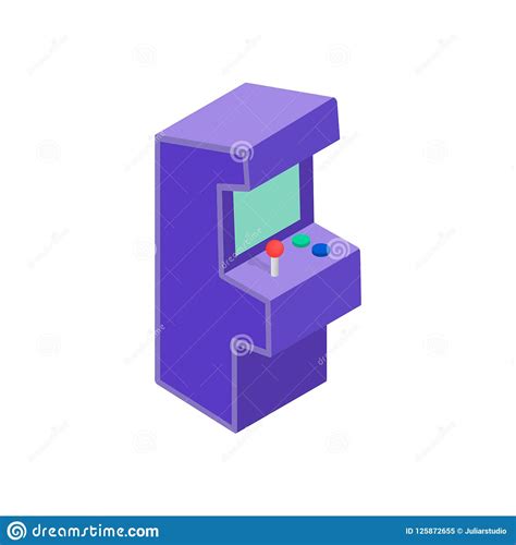 Arcade Game Machine Icon Isometric 3d Style Stock Illustration
