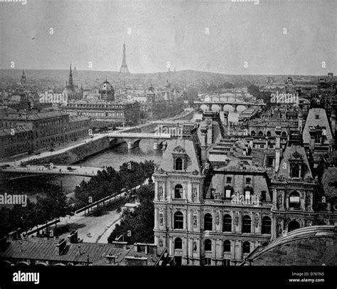 Early Autotype Of Paris France 1880 Stock Photo Royalty Free Image