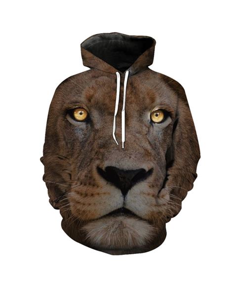 3d Lion Face Casual Hooded Sewatshirt Casual Hoodies Casual Hoodie