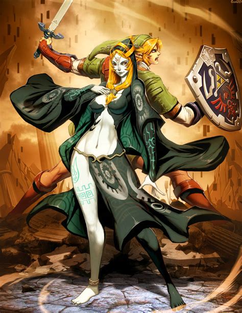 Zelda Midna And Link By Genzoman On Deviantart