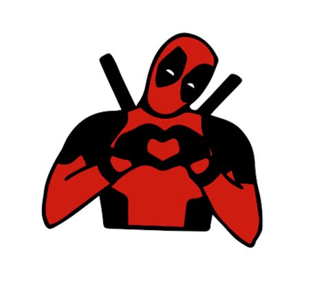 Deadpool Heart Svg Cut File Cricut Silhouette Instant Etsy