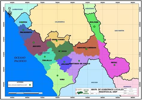 Cartografia Digital De Peru 1100000 Mapa Del Departamento De La
