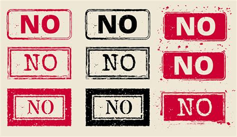 No Vector Rubber Stamp Collections Stock Illustration Download Image