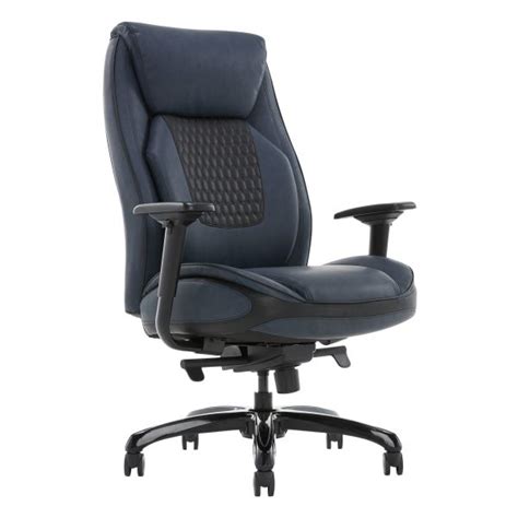Shaquille O'Neal Nereus Bonded Leather High-Back Executive Chair, Navy