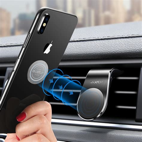 Raxfly Metal Air Vent Magnetic Car Mount Car Phone Holder For 4 Inch 7