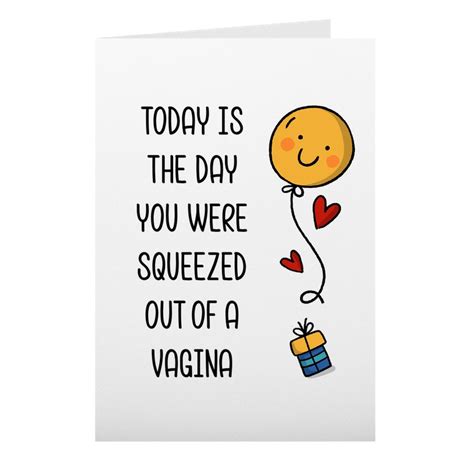 Rude Birthday Card Funny Vagina Card Offensive Bday Card Etsy
