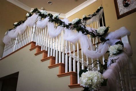 Diy Stair Rail Bridal Decor Diy Stair Railing Bridal Decorations