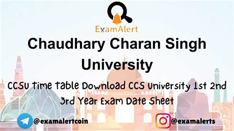 CCSU Time Table 2024 Download CCS University Exam Date Sheet - Exam Alert