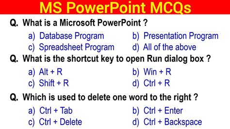 Most Important Ms Powerpoint Mcqs Youtube
