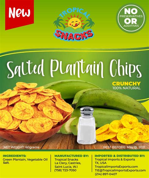 salted plantain chips tropical imports and exports