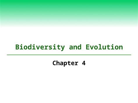 PPT Biodiversity And Evolution Chapter 4 Core Case Study Why Should