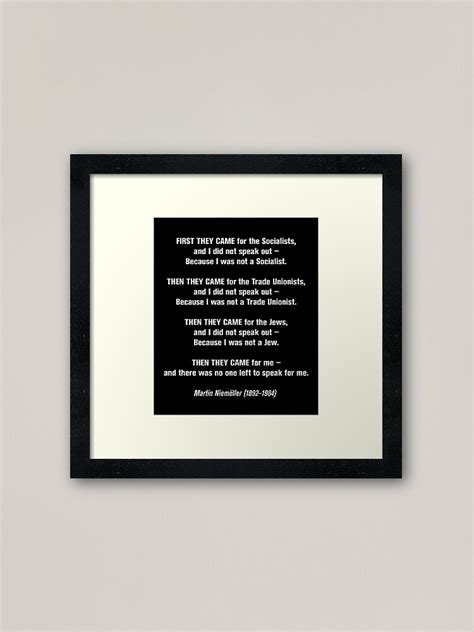 first they came for framed art print for sale by f22design redbubble