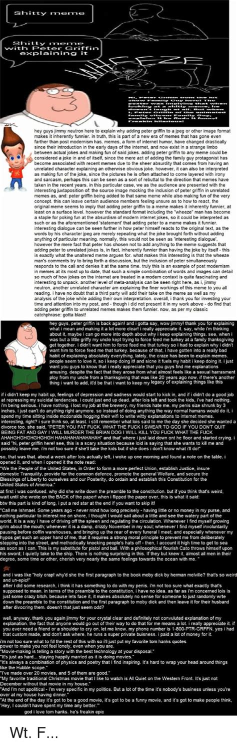 Shitty Meme Shilly Merne With Peter Griffin Explaining It