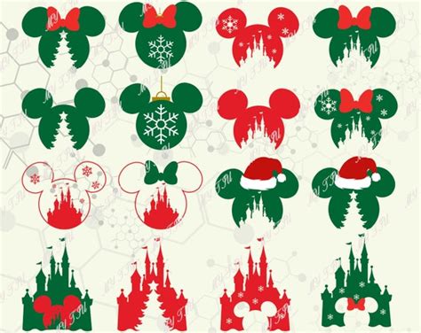 Disney Christmas Svg File Christmas Mickey Minnie Svg Dxf Etsy