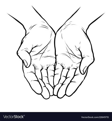 Two Hands Holding Each Other In Black And White