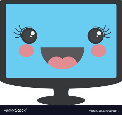 Cute Tv Screen Royalty Free Vector Image Vectorstock