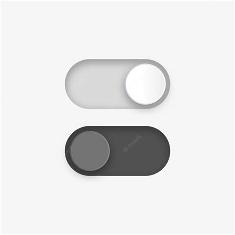 Premium Vector 3d Toggle Switch Buttons On And Off Icon In Black And