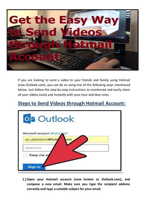 Easy Steps To Send Videos Through Hotmail Account