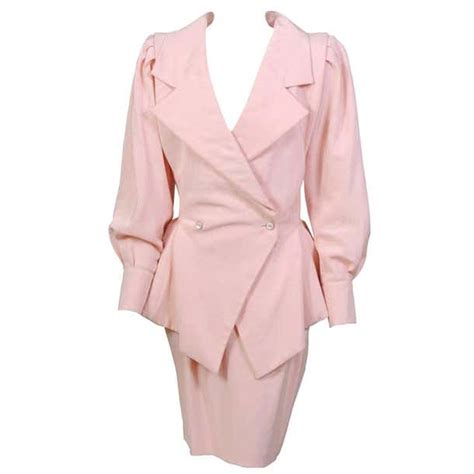 Emanuel Ungaro Numbered Haute Couture Pink Silk Suit At 1stdibs Haute