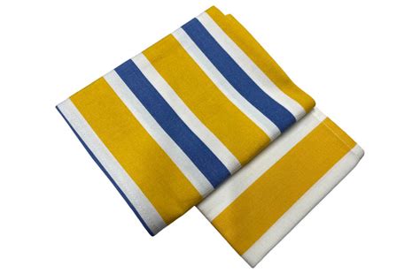 Yellow Striped Tea Towel Set Pack Of 2 Yellow Stripe Tea Towels The