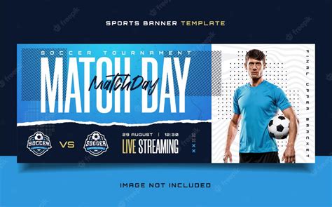 Premium Vector Soccer Sports Match Day Banner Flyer For Social Media