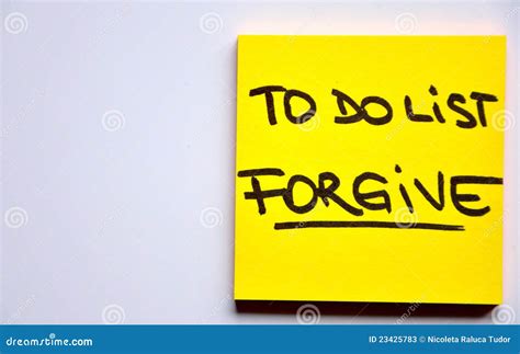 To Do List Concept Forgive Stock Image Image Of Check Checkbox