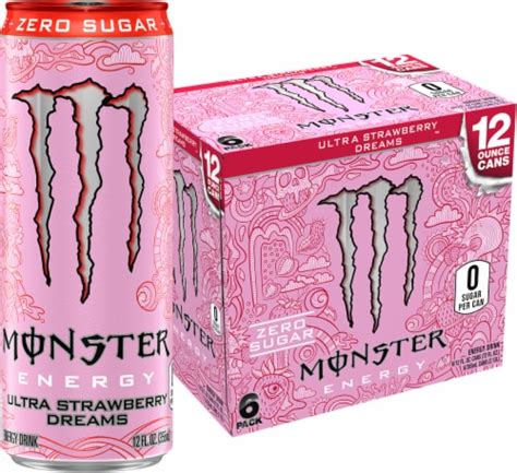 Monster Zero Sugar Ultra Strawberry Dreams Energy Drink Multipack Cans Ct Fl Oz Fred