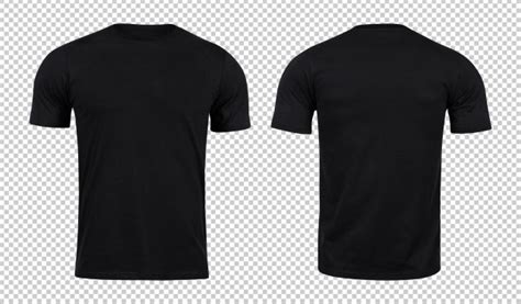 Premium Psd Black Tshirts Mockup Front And Back Plain Black T Shirt