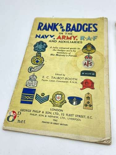 Ww2 1940 42 Editions Rank Badges In The Navy Army Raf And Auxiliaries