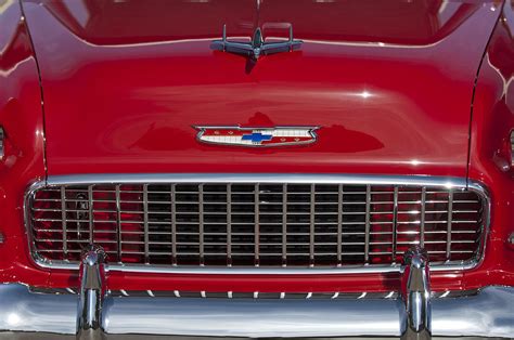 1955 Chevrolet 210 Hood Ornament And Grille Photograph By Jill Reger