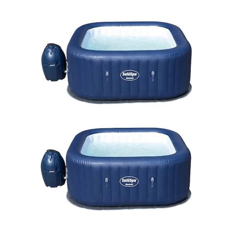 Bestway Saluspa Hawaii 6 Person Airjet Portable Inflatable Hot Tub 2 Pack 2 X 54155e Bw The