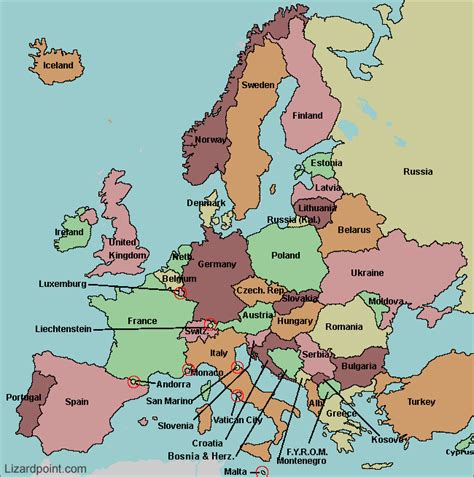 Labeled Map Of Europe Europe Quiz Europe Map Croatia Map Map Quiz